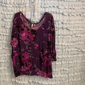 Lauren Conrad floral print top. Size medium